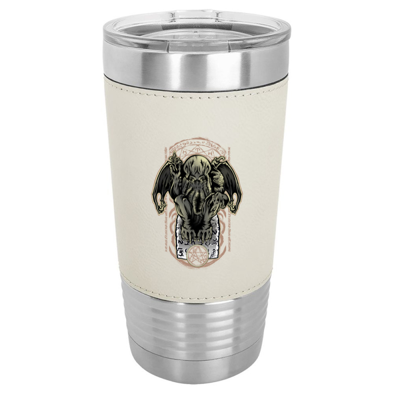 Cthulhu's Church Colored Leatherette Tumbler by Fearcheck | Artistshot