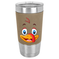 Silly Turkey Face Thanksgiving Leatherette Tumbler | Artistshot