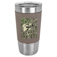 Camouflage American Flag Bass Fishing Leatherette Tumbler | Artistshot