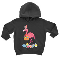 Cute Easter Flamingo With Easter Egg Basket Hunting Gift T Shirt Toddler Hoodie | Artistshot