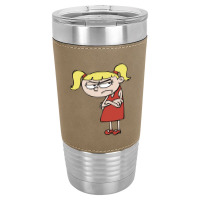 Angry Little Girl With Blonde Hair Leatherette Tumbler | Artistshot