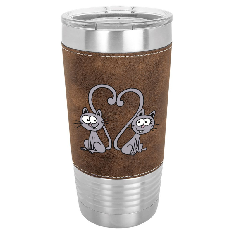 Valentine's Day Cat Leatherette Tumbler | Artistshot