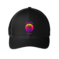 Halawa, Hawaii  Cool Retro Sunset Of Halawa, Hi T Shirt Mesh Cap | Artistshot