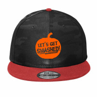 Pumpkin Smashed Camo Snapback | Artistshot