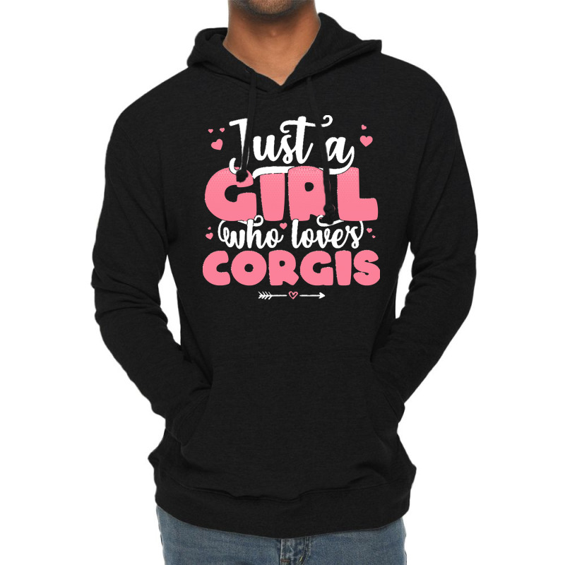 Just A Girl Who Love T  Shirt Just A Girl Who Loves Corgis   Cute Dog Lightweight Hoodie by victorycanola | Artistshot