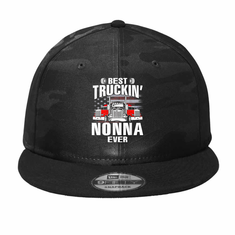 Best Truckin' Nonna Ever Usa Flag Father's Day T Shirt Camo Snapback by riogasehzilahiy | Artistshot