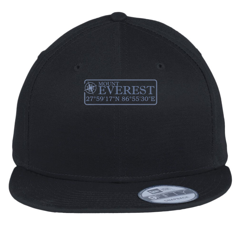 Mount Everest Gift Mt Everest Peak Location Map Coordinates T Shirt Flat Bill Snapback Cap by munceylsareiasjr | Artistshot