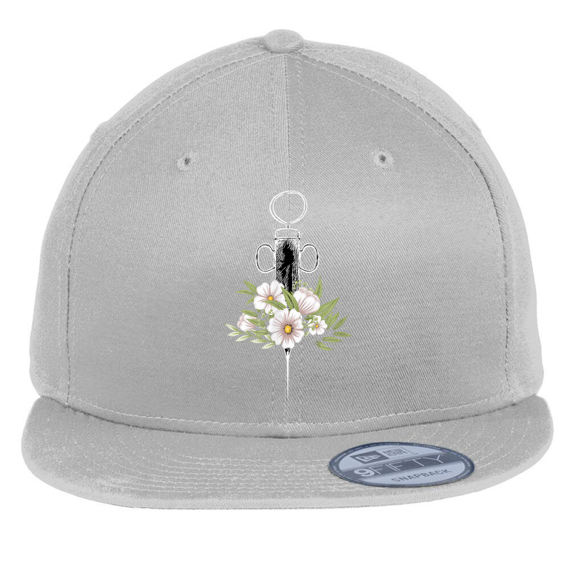 Phlebotomist Life Injection Phlebotomy Flowers Syringe T Shirt Flat Bill Snapback Cap | Artistshot