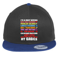 Top Notch Daycare Teacher I Love Each Every One Of My Babies Flat Bill Snapback Cap | Artistshot