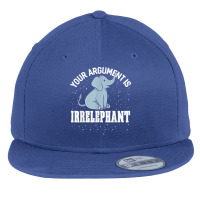 Your Argument Is Irrelephant Funny Elephant Flat Bill Snapback Cap | Artistshot