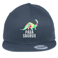 Parasaurus Paraprofessional Funny Dinosaur Floral T Shirt Flat Bill Snapback Cap | Artistshot