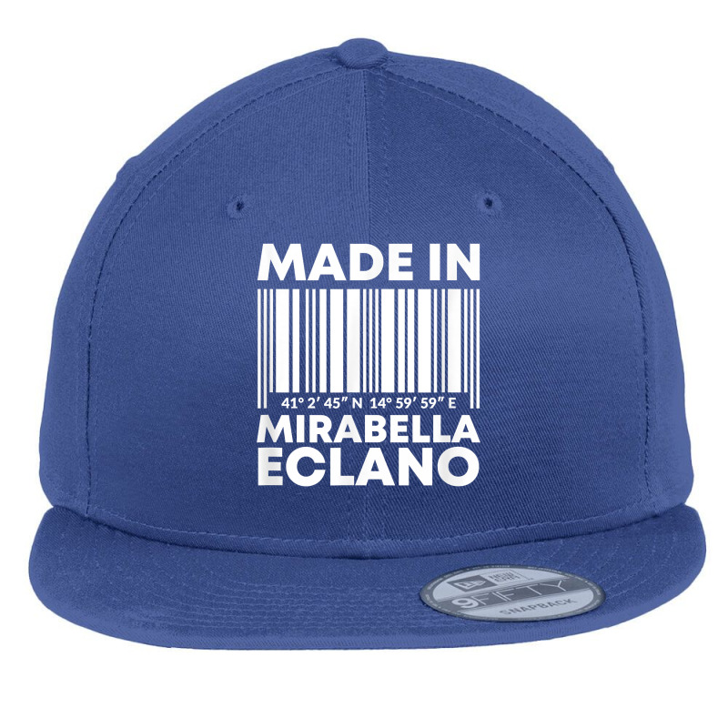 Made In Mirabella Eclano Barcode T Shirt Flat Bill Snapback Cap | Artistshot