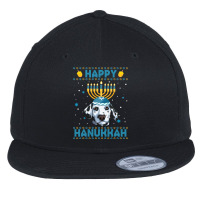 Dalmatian Dog Mens Happy Hanukkah Dalmatian Hanukkah Ugly Sweater Chri Flat Bill Snapback Cap | Artistshot