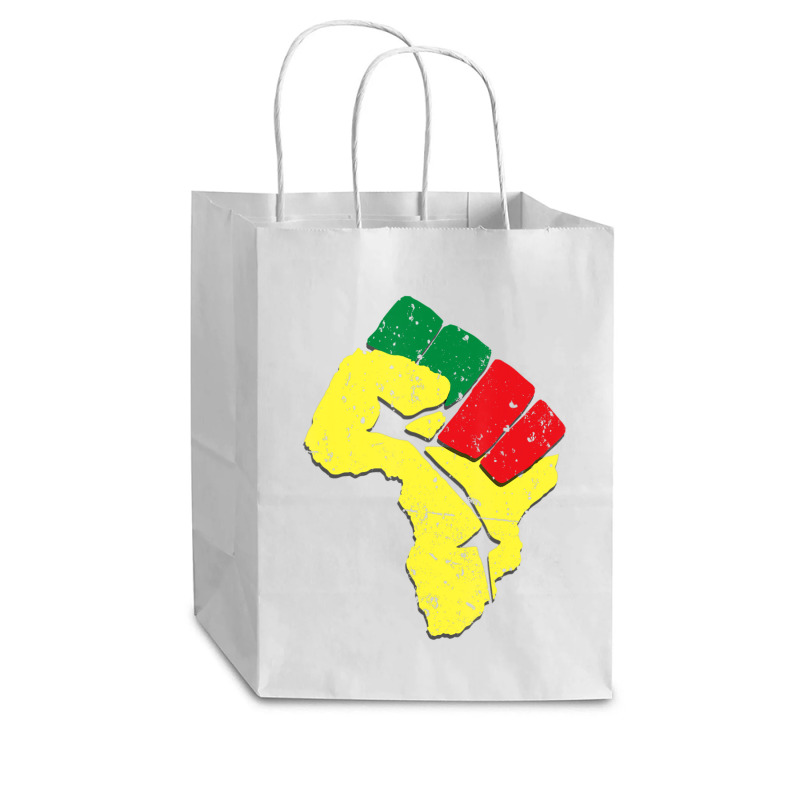 Black History Pan African Flag Colors Resist Fist Cub Paper Bag - 8 X 4 1/2 X 10 1/4 | Artistshot