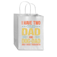 Dog Lover Dad Puppy Father Quote Fathers Day Saying Cub Paper Bag - 8 X 4 1/2 X 10 1/4 | Artistshot