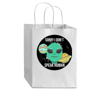 Alien Outer Space Et Extraterrestrial Galaxy Cub Paper Bag - 8 X 4 1/2 X 10 1/4 | Artistshot