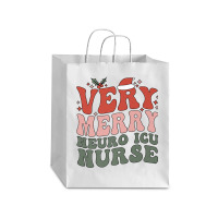 Merry Neuro Icu Nurse Christmas Neuro Icu Nursing Xmas Party Premium T Debie Paper Bag - 10 X 5 X 13 | Artistshot