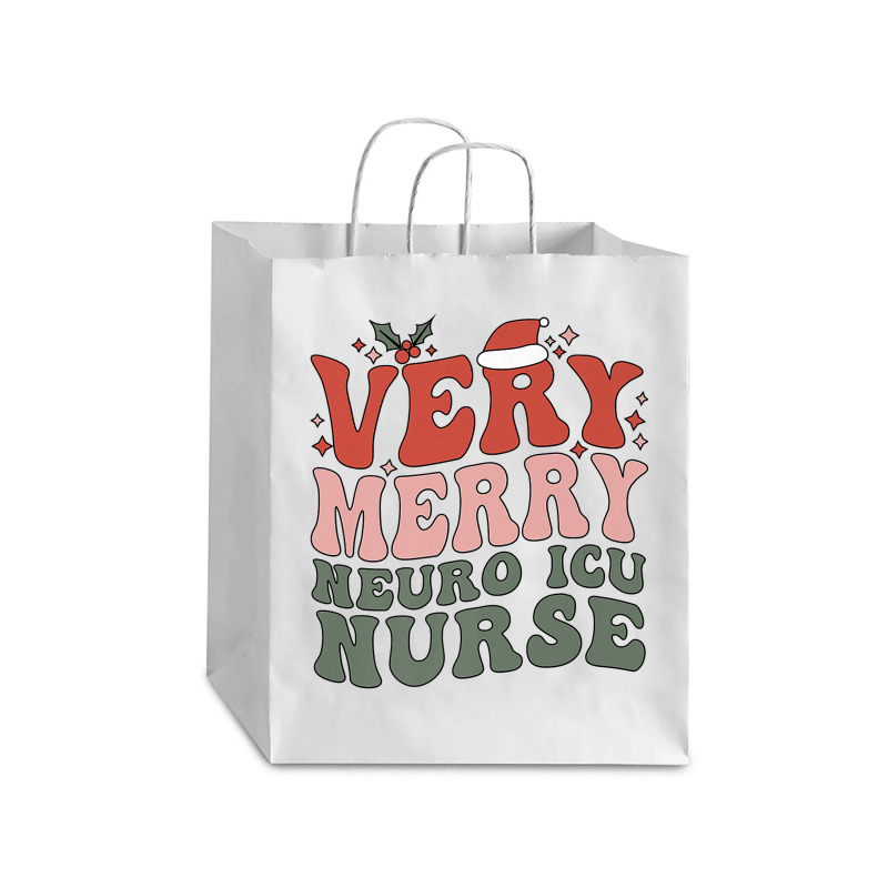 Merry Neuro Icu Nurse Christmas Neuro Icu Nursing Xmas Party Premium T Debie Paper Bag - 10 X 5 X 13 | Artistshot