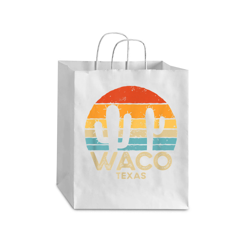 Retro Sunset Waco Texas T Shirt Debie Paper Bag - 10 X 5 X 13 | Artistshot