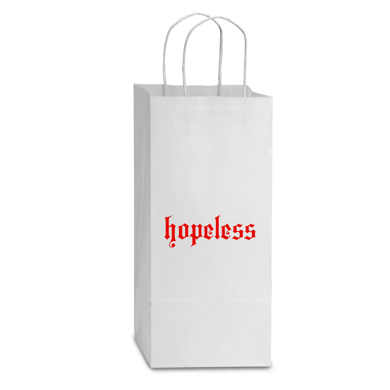 Hopeless Double Wine Paper Bag - 6 1/2 X 3 1/2 X 12 3/8 | Artistshot