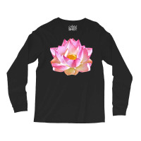 Lotus Flower T  Shirt Pink And Gold Lotus Flower T  Shirt Long Sleeve Shirts | Artistshot