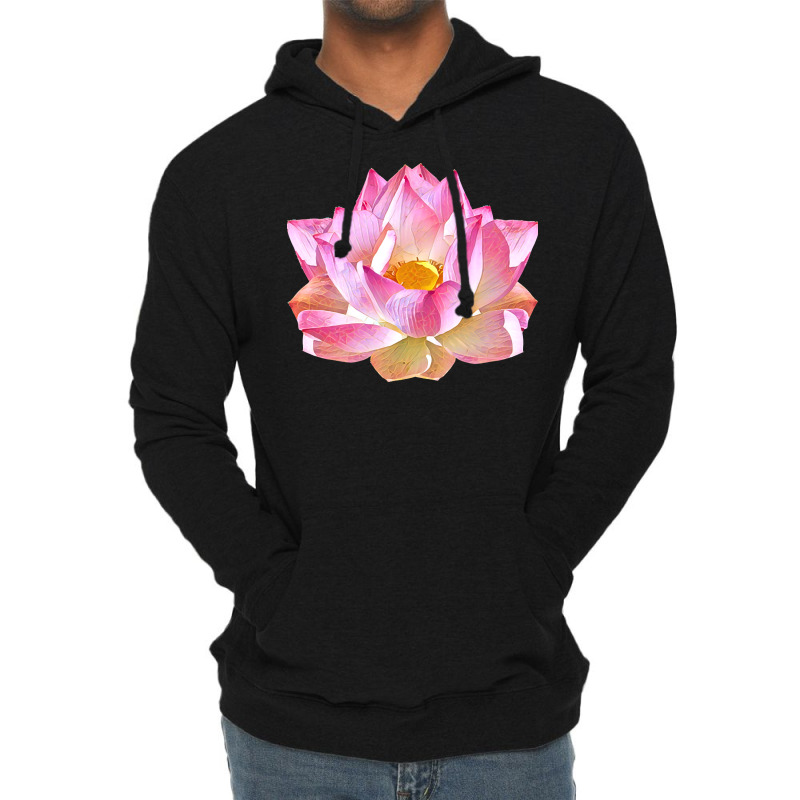 Lotus Flower T  Shirt Pink And Gold Lotus Flower T  Shirt Lightweight Hoodie by victorycanola | Artistshot