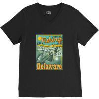 Let's Go Fishing In Delaware Premium V-neck Tee | Artistshot