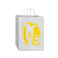 Love Michigan Vintage Mi Wolverine State Pride T Shirt Mart Paper Bag -13 X 7 X 17 | Artistshot