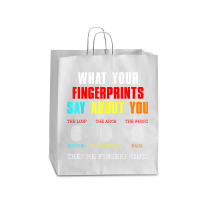 What Your Fingerprints Say Forensic Scientist Novelty Queen Paper Bag - 16 X 6 X 19 1/4 | Artistshot