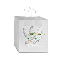 Two Turtle Doves 12 Days Christmas Song Funny Gift Star Paper Bag - 13 X 7 X 13 | Artistshot