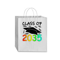 Graduation Class Of 2035 Hand Prints Space Pre-k -12th Grade Traveler Paper Bag -13 X 6 X 15 3/4 | Artistshot