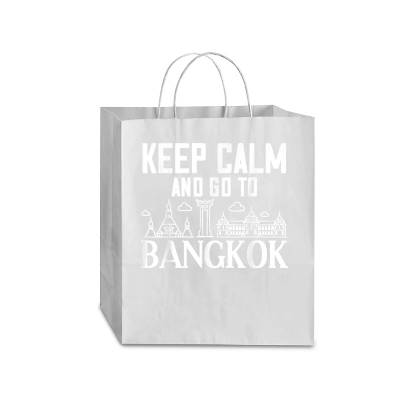 Bangkok Thailand City Skyline Map Traveler Paper Bag -13 x 6 x 15 3/4 by ROMAINEDWILEY | Artistshot