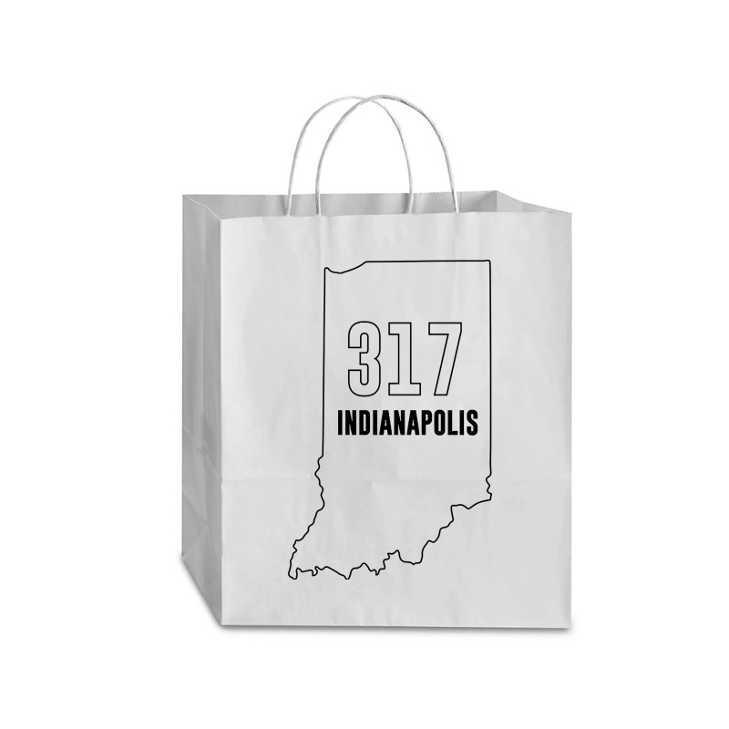 317 Area Code Of Indianapolis Or Indiana Zip List Traveler Paper Bag -13 X 6 X 15 3/4 | Artistshot