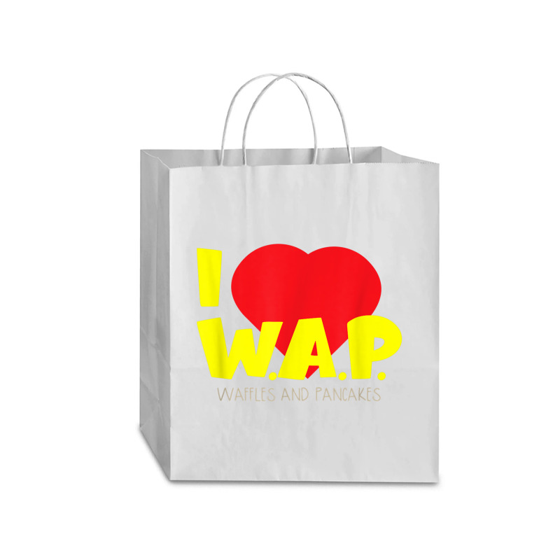 I (heart) W.a.p.   Song Parody   I Heart Pancakes & Waffles T Shirt Traveler Paper Bag -13 X 6 X 15 3/4 | Artistshot