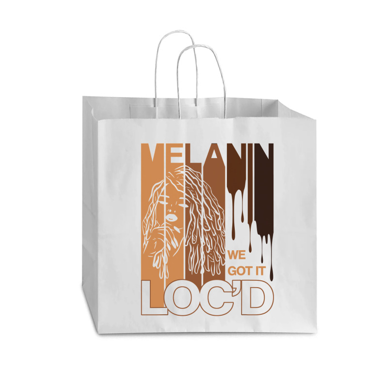 Melanin Drippin We Got It Loc'd Black Afro Natural Hair Vogue Paper Bag - 16 X 6 X 12 | Artistshot