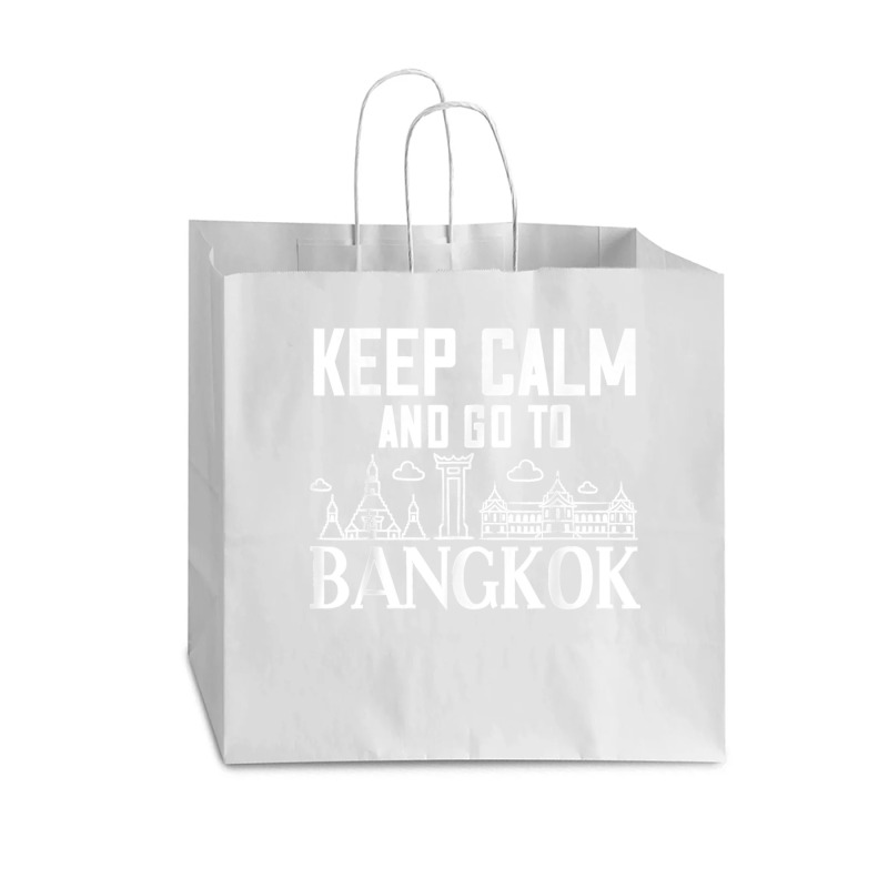 Bangkok Thailand City Skyline Map Vogue Paper Bag - 16 x 6 x 12 by ROMAINEDWILEY | Artistshot