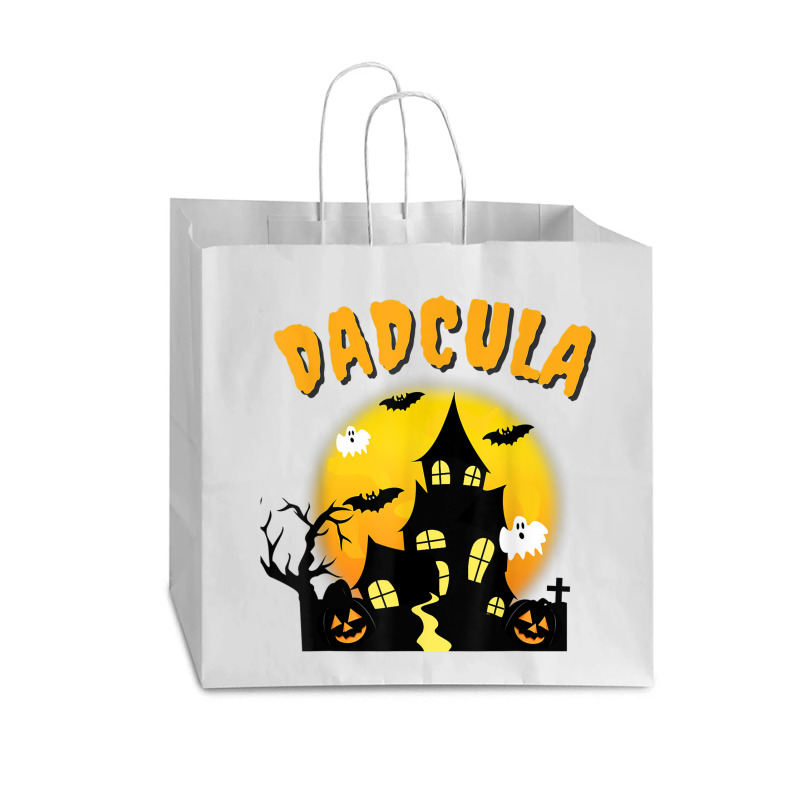 Dadcula Funny Dad Halloween Costume Spooky Season Scary Mens Vogue Paper Bag - 16 X 6 X 12 | Artistshot