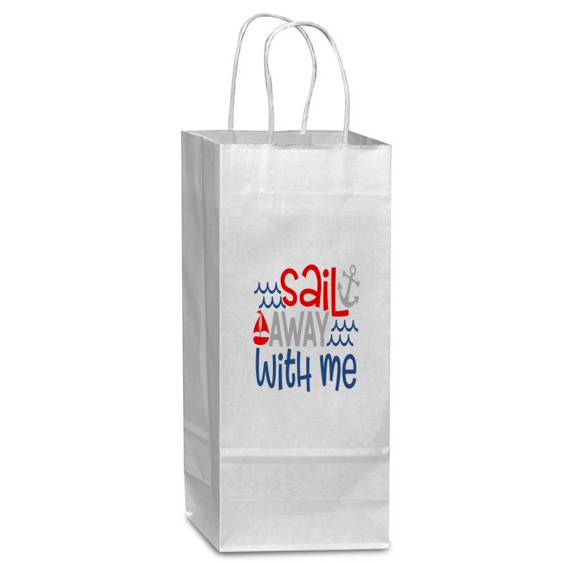 Sail Away With Me Wine Paper Bag - 5 1/2 X 3 1/4 X 13 | Artistshot