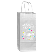 Pajamas Xmas Fa La La Llama Kids Women Christmas Pajama Wine Paper Bag - 5 1/2 X 3 1/4 X 13 | Artistshot