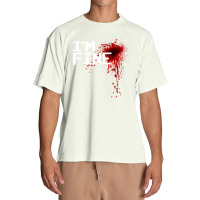 I'm Fine Halloween Blood Stain Graphic Injury Imitation Funny Zombie C Urban Heavy T-shirt | Artistshot