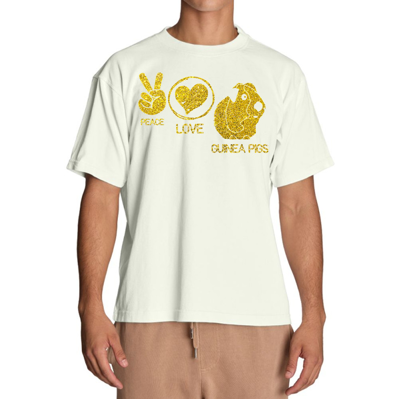 Cute Peace Love Guinea Pigs Urban Heavy T-shirt | Artistshot