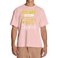 Escape Room Squad Geek Vintage Key Design Lock Team Crew Urban Heavy T-shirt | Artistshot