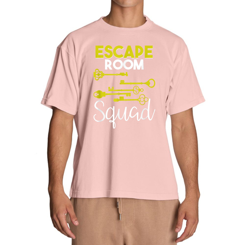 Escape Room Squad Geek Vintage Key Design Lock Team Crew Urban Heavy T-shirt by Vivu991 | Artistshot