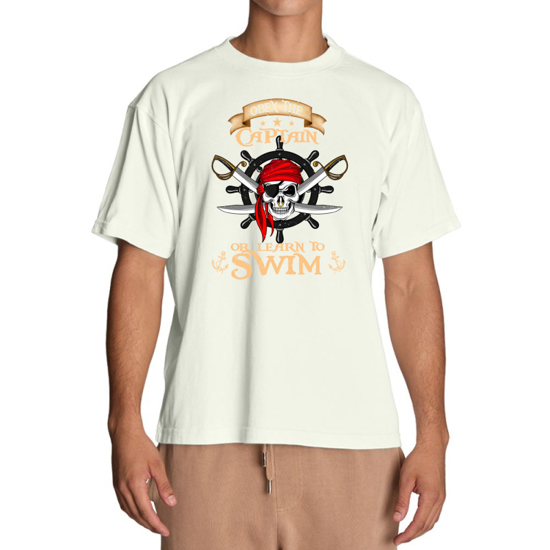 Obey The Captain Or Learn To Swim Pirate Urban Heavy T-shirt | Artistshot