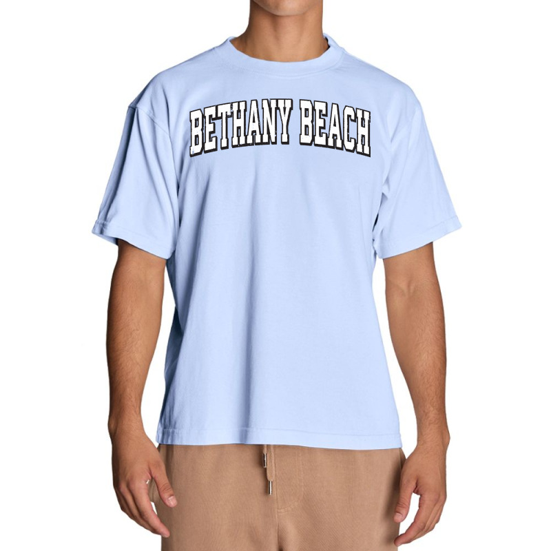 Bethany Beach Delaware Vintage Athletic Sports B&w Print Sweatshirt Urban Heavy T-shirt | Artistshot