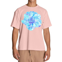 Blue Anemone Flower Painting Red Green Flower Red Green Abstract Water Urban Heavy T-shirt | Artistshot