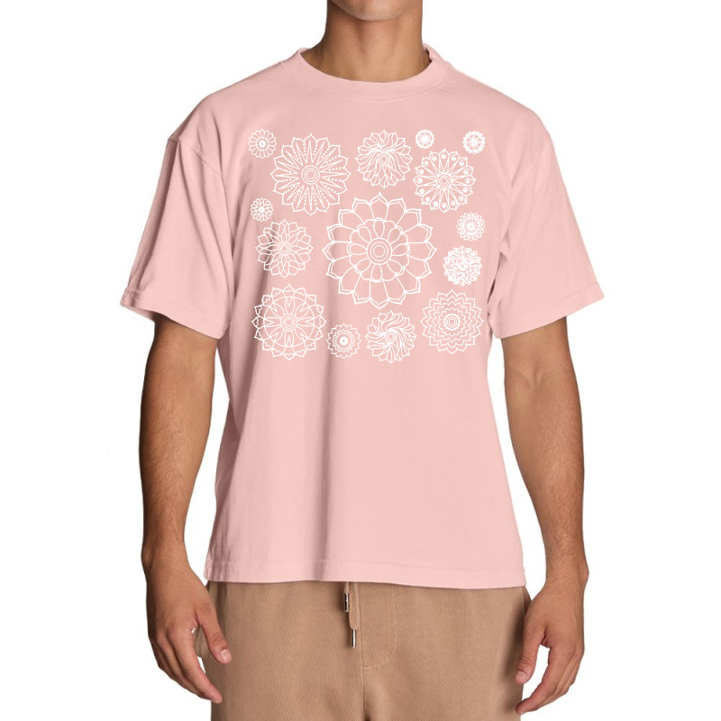 Flower Pattern T  Shirt Elegant Flower Pattern Outline T  Shirt Urban Heavy T-shirt by jschuster279 | Artistshot