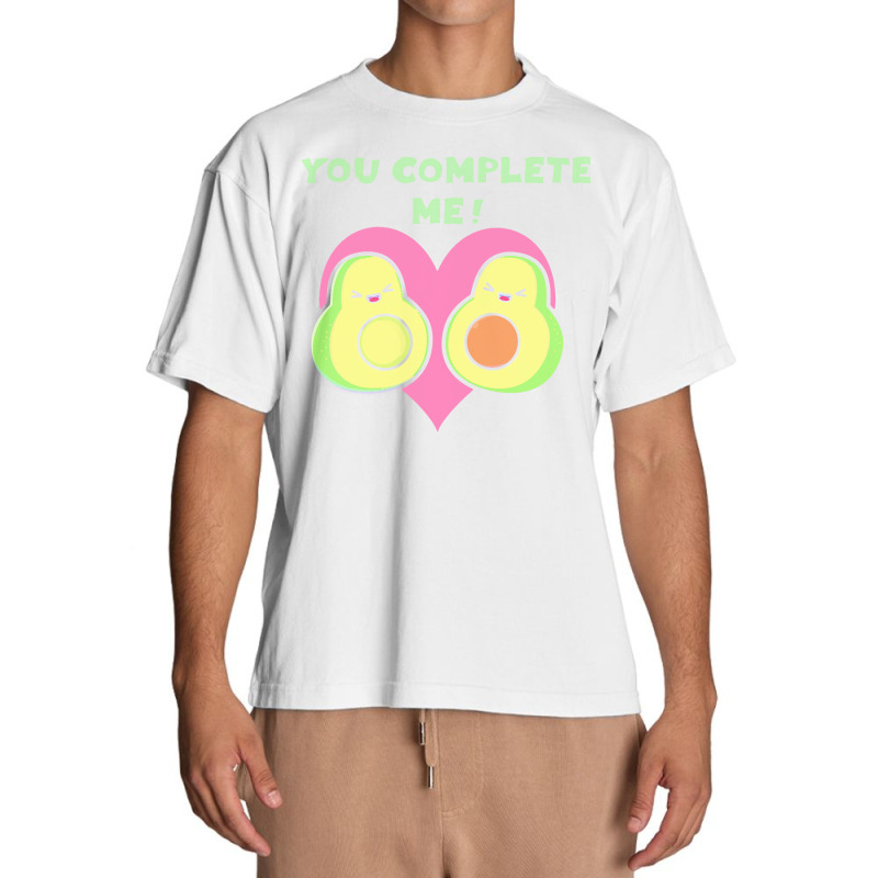 Day T  Shirt Complete Me Kawaii Avocado Hearts Valentines Day T  Shirt Urban Heavy T-shirt | Artistshot