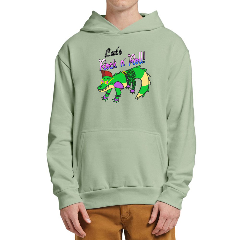 Lets Rock N Roll Croc Urban Pullover Hoodie by Wrip1959 | Artistshot