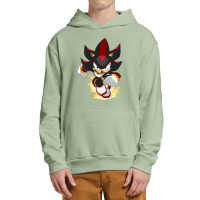 Black Super Hedgehog Running Forward Urban Pullover Hoodie | Artistshot